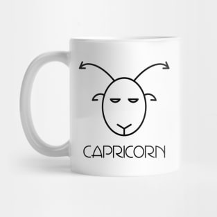 Capricorn Doodle Line Art Mug